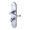 Project Hardware Door Handle for Bathroom Kensington Design Satin Chrome finish