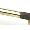 Aged Brass Half Brompton Pull Handle - Medium