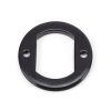 Black Round Euro Escutcheon (Plain Rose)