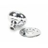 Polished Chrome Hammered Mushroom Mortice/Rim Knob Set