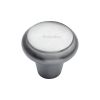 Heritage Brass Cabinet Knob Round Edge Design 38mm Satin Chrome finish