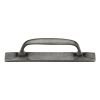 Rustic Pewter Cabinet Pull Handle On Plate 178mm