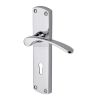 Sorrento Door Handle Lever Lock Luca Design Polished Chrome finish