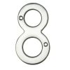 Numerals (0-9) Number 8 - Satin Chrome