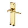 Heritage Brass Door Handle Lever Latch Kendal Design Polished Brass finish