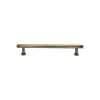 Heritage Brass Cabinet Pull Contour Design with 16mm Rose 96mm CTC Antique Brass finish