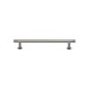 Heritage Brass Cabinet Pull Contour Design with 16mm Rose 128mm CTC Satin Nickel finish