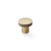 Alexander & Wilks - Hanover Knurled Circular Cupboard Knob - Antique Bronze - 30mm