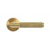 Polished Brass Brompton Lever on Rose Set (Beehive) - Unsprung