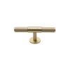 Heritage Brass Cabinet Knob Knurled Fountain Design 60mm Satin Brass finish