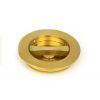 Polished Brass 75mm Plain Round Pull - Privacy Set