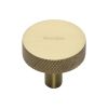 Heritage Brass Cabinet Knob Knurled Disc Design 32mm Satin Brass finish