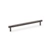 Alexander & Wilks - Brunel Knurled T-Bar Cupboard Handle - Dark Bronze PVD - Centres 192mm