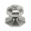 Pewter Large Octagonal Mortice/Rim Knob Set