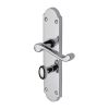 Project Hardware Door Handle for Bathroom Kensington Design Polished Chrome finish