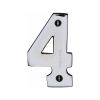 Heritage Brass Numeral 4 Face Fix 76mm (3") Polished Chrome finish