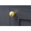 Polished Brass Spiral Cabinet Knob - Medium