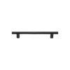 Black Iron Rustic Cabinet Pull Round Bar Design 178mm CTC