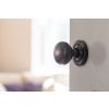 Old English Harrogate Solid Brass Mushroom Mortice Knob on Concealed Fix Rose - Antique Copper