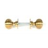 Polished Brass Heavy Beehive Mortice/Rim Knob Set