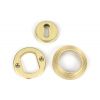 Satin Brass Round Escutcheon (Beehive)