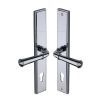 Heritage Brass Multi-Point Door Handle Lever Lock Colonial LH Design Polished Chrome finish