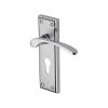 Heritage Brass Door Handle for Euro Profile Plate Hilton Design Apollo finish