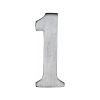 Heritage Brass Numeral 1 Self Adhesive 51mm (2") Satin Chrome finish