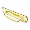 Aged Brass 300mm Art Deco Pull Handle on Backplate