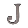 Heritage Brass Alphabet J Pin Fix 51mm (2") Matt Bronze Finish