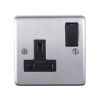 Eurolite Stainless Steel 1 Gang Socket Satin Stainless Steel