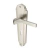 Heritage Brass Door Handle Lever Lock Waldorf Design Satin Nickel finish