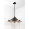 Smooth Nickel Flora Pendant in Elan Black