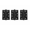 Atlantic Ball Bearing Hinges Grade 13 Fire Rated 4" x 3" x 3mm - Matt Black (Set of 3)