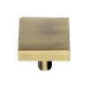 Heritage Brass Cabinet Knob Square Design 32mm Antique Brass finish