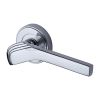 Heritage Brass Door Handle Lever on Rose Tiffany Design Polished Chrome Finish