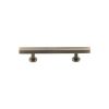 Heritage Brass Cabinet Pull Square Design with Footings 96mm CTC Antique Brass finish