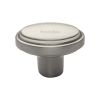 Heritage Brass Cabinet Knob Stepped Oval Design 41mm Satin Nickel finish