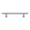 Heritage Brass Cabinet Pull T-Bar Design with 16mm Rose 203mm CTC Satin Chrome Finish