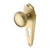 Heritage Brass Mortice Knob on Euro Profile Plate Broadway Design Satin Brass finish