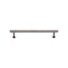 Heritage Brass Cabinet Pull Knurled Design with 16mm Rose 128mm CTC Polished Nickel finish