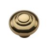 Heritage Brass Cabinet Knob Round Bead Design 32mm Polished Brass finish