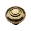 Heritage Brass Cabinet Knob Round Bead Design 38mm Polished Brass finish