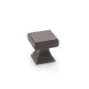 Alexander & Wilks - Jesper Square Cupboard Knob - Dark Bronze PVD - 30mm