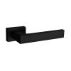 Tupai Rapido RetaLine Rillo Lever Door Handle on Long Rose - Pearl Black