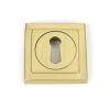 Satin Brass Round Escutcheon (Square)