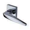 Sorrento Door Handle Lever Latch on Round Rose Serpentine Design Polished Chrome finish