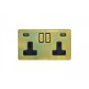 Eurolite Concealed 3mm 2 Gang USB Socket Antique Brass