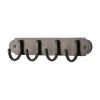 Heritage Brass Coat Hooks on Plate Matt Bronze Finish