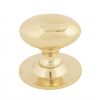 Polished Brass Oval Cabinet Knob 40mm